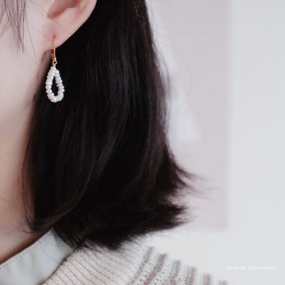 3/$35 Pearl Hoop Earrings - Picture 3 of 6